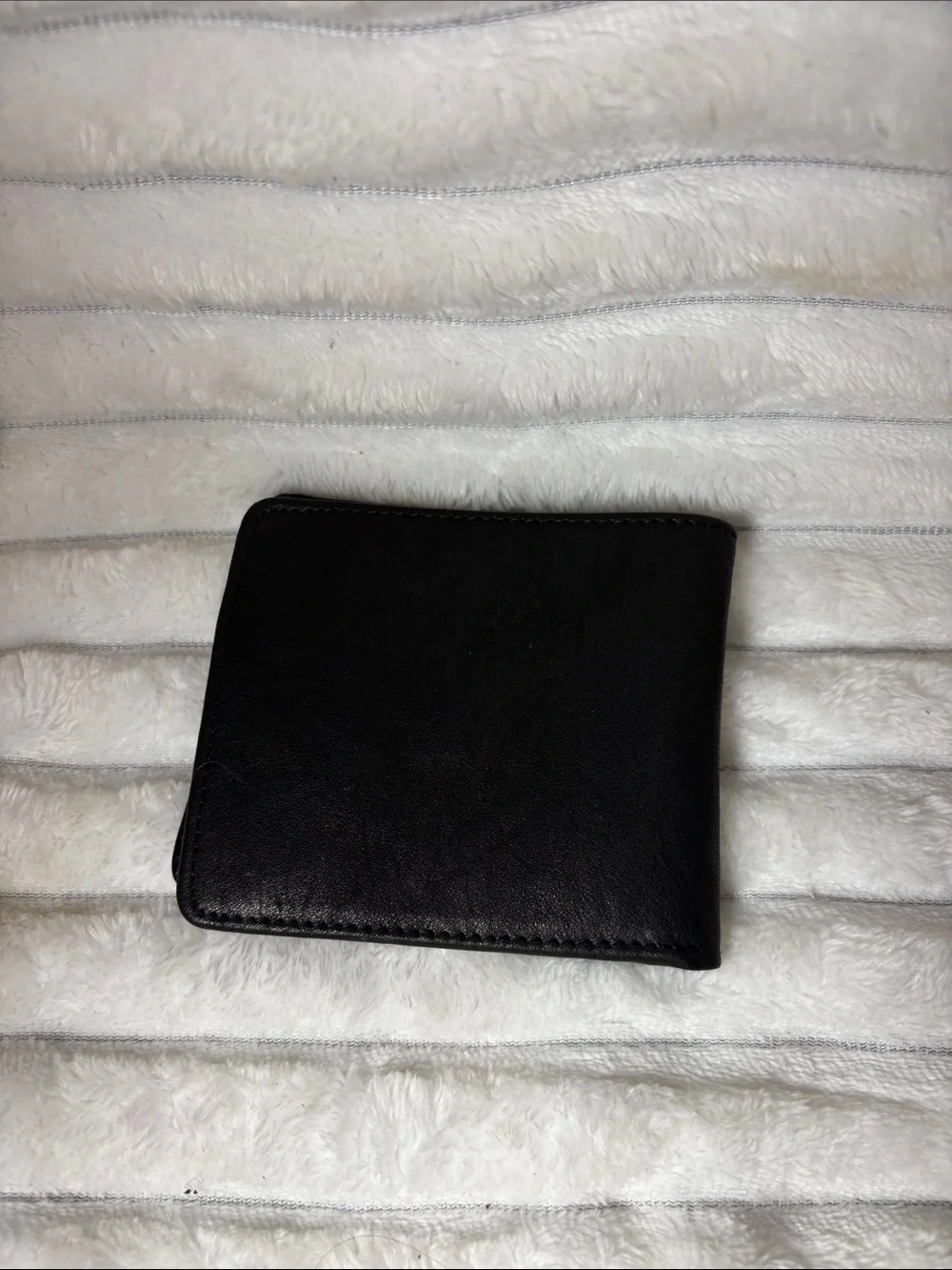Massimo Dutti Leather Black Wallet EUC